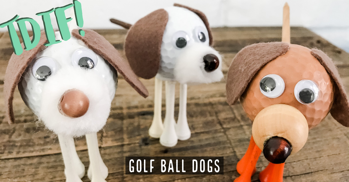 DIY Golf Ball Dogs