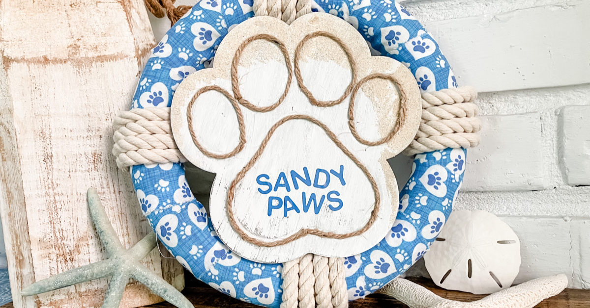 Naval Academy Puppy Paw Wreath on sale