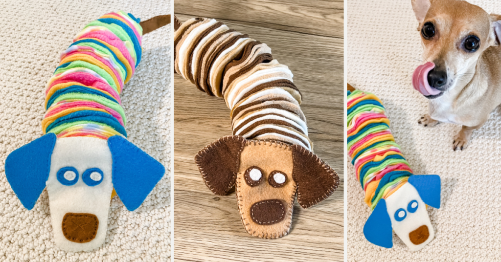 DIY Slinky Dog Snuffle Toy