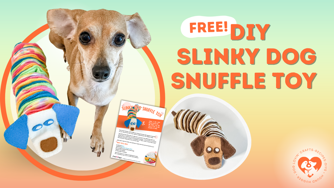 Snuffle Dog Toy Slinky Dog, Digital Download PDF Pattern, DIY